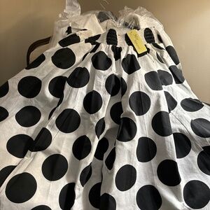Black and white tea length skirt
